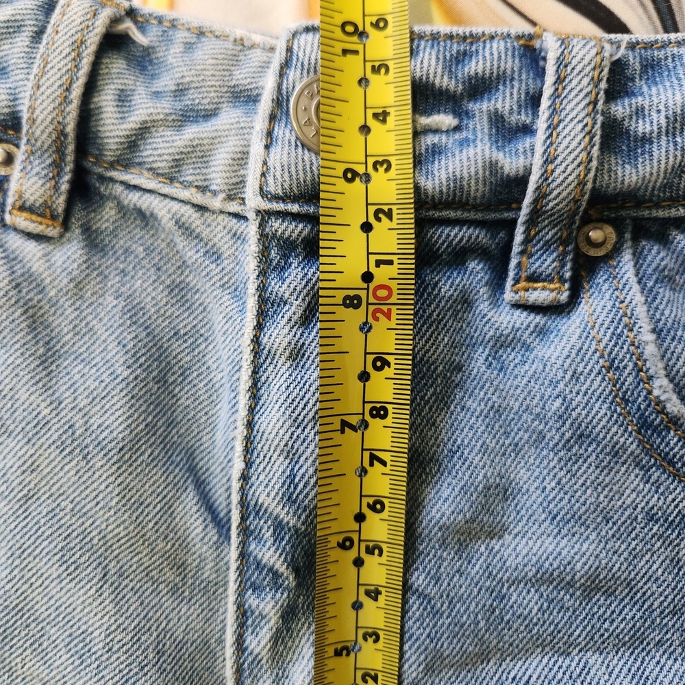 Pacsun Mom Shorts Distressed Frayed Hem Light Wash‎ Denim Shorts Size 25 - Picture 7 of 9